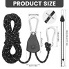 LUCKNIGHT 4PCS Reflective Tent Guy Ropes, Guy Rope Tensioners, Guide