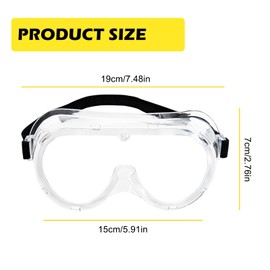 Ennoxwi 5 Pcs Safety Goggles for Work Protective Over Glasses with Vents for Home Lab Workplace