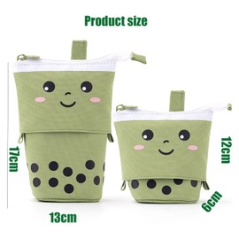 Telescopic Pencil Bag Stationery Box Cute Pencil Case Storage Box, Stationery Storage Bag, Suitable for Male and Female Students in Student Offices and Universities,Zippered Makeup Bag