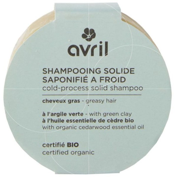 Avril Shampooing Solide Bio Cheveux Gras 100g