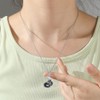 Wolf Yin Yang Necklace for Women Men Matching Black White
