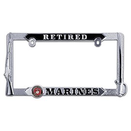 Elektroplate U.S. Marines Retired 3D License Plate Frame