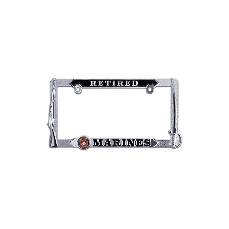Elektroplate U.S. Marines Retired 3D License Plate Frame