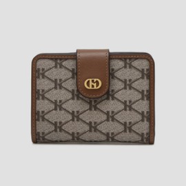 Hazzys (광주신세계)25SS브라운 이니셜패턴 가죽 반지갑 HIWA5E842W1 (Gwangju Shinsegae) 25SS Brown Initial Pattern Leather Wallet HIWA5E842W1
