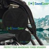 Black Waterproof 600D Marine Wake Tower Speaker Covers – Large