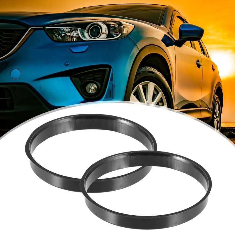 ACROPIX 73.1mm to 70.1mm Universal Car Hub Centric Rings Black