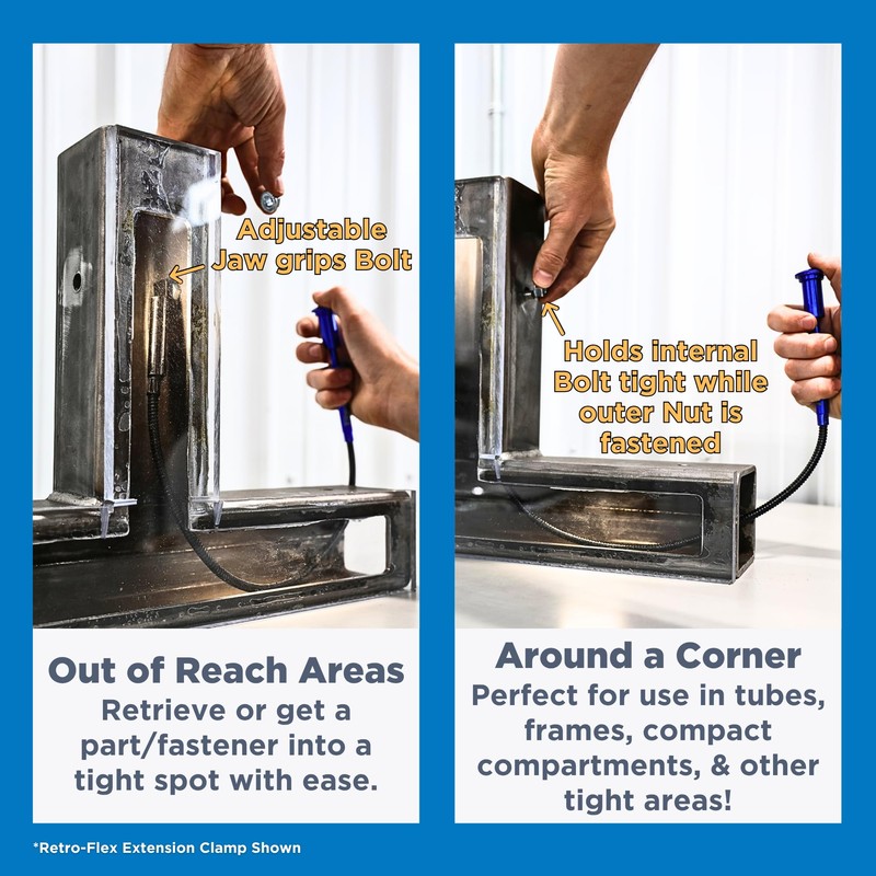 TITE-REACH Flexible Extension Clamp Combo Pack – Retro-Flex (Memory-Flex) &