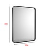Vynxaria 30x22 Inch Black Rectangular Wall Mirror - Anti-Rust Aluminum