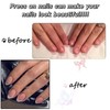 Almond False Nails with Glue - 24Pcs French Tip False