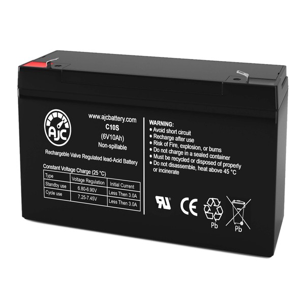 AJC Battery Compatible with John Deere 66 6V 10Ah Lawn