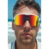 Mystic Crimson Polarized Wraparound Sunglasses For Men and Women