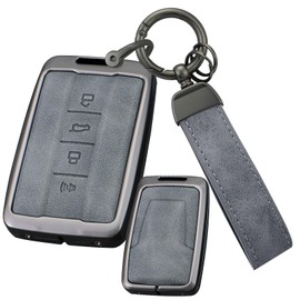 ontto 4 buttons Car Key Case Cover Fit for Great Wall GWM WEY TANK 300 500 Tank300 Tank500 Alloy Leather Smart Key Holder shell keyring Accessories-Round keychain