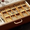 SpaceAid Bamboo Silverware Drawer Organizer with Labels, Kitchen Utensil Tray