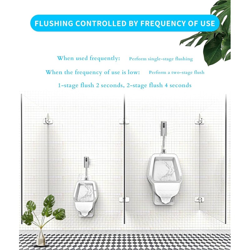 AYNEFY Automatic Sensor Urinal Valve,Wall Mounted Automatic Sensor Touchless Bathroom