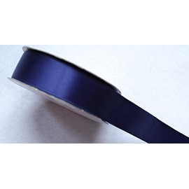 CaPiSo 25 m 10 mm Double-Sided Satin Ribbon Premium Quality Bow Ribbon Satin Decorative Ribbon Gift Ribbon Both Sides (Midnight Blue)