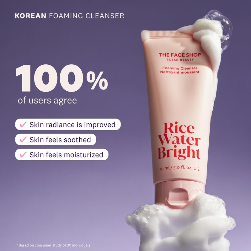 The Face Shop Rice Water Bright Foaming Facial Cleanser with