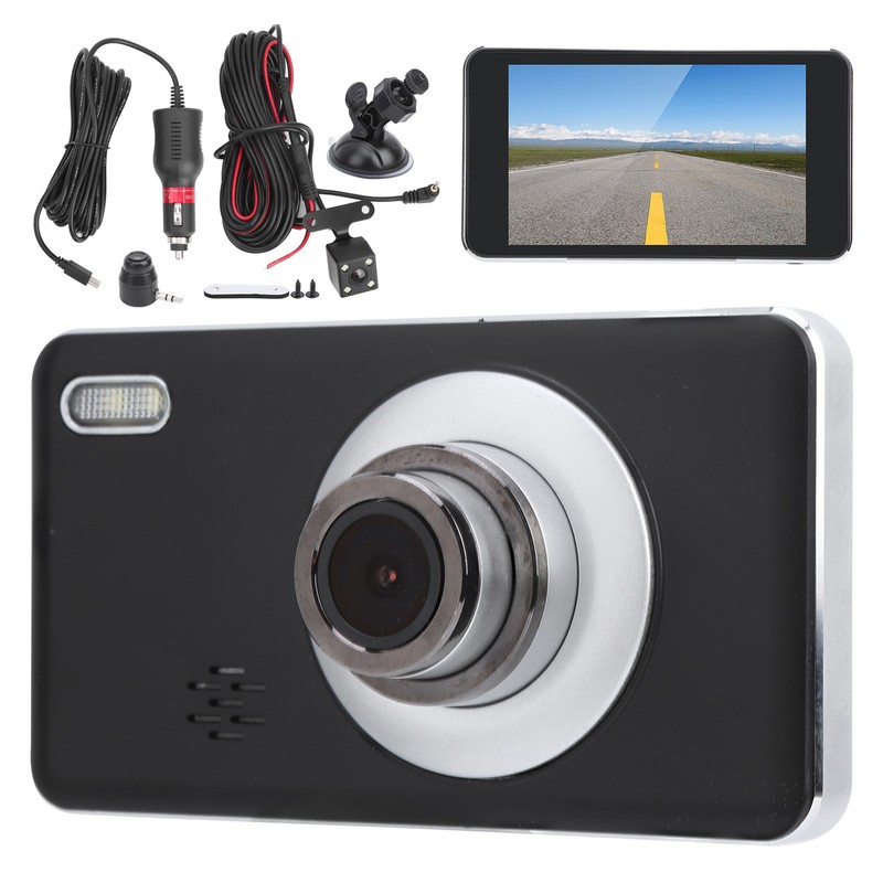 4in DVR Driving Recorder 1080P HD Dual Lens Camera LCD
