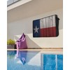 Outdoor TV Cover - Vintage Wood Texas Flag Waterproof and