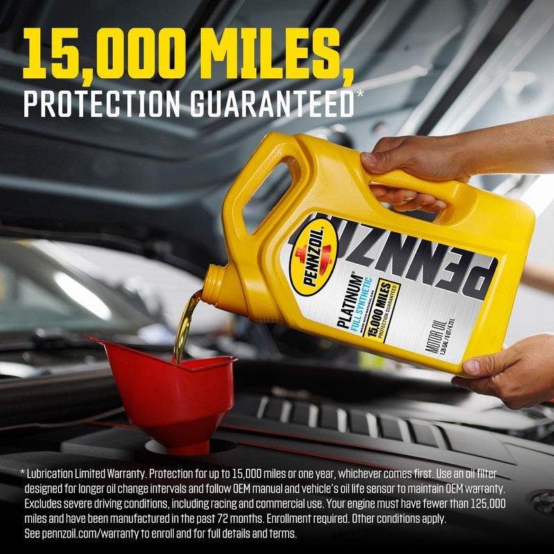 Pennzoil Platinum Full Synthetic 5W-20 Motor Oil, 1 Quart