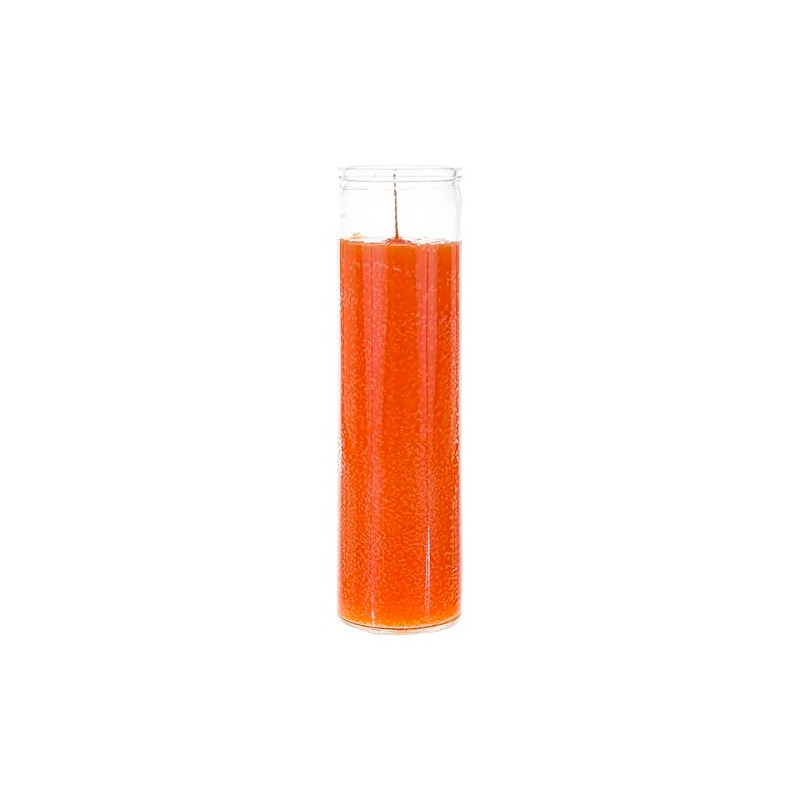 Mega Candles 1 pc Unscented Orange 7 Day Glass Container