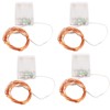 4pcs LED String Lights 5.3m 52pcs Lamp Beads Warm Lighting