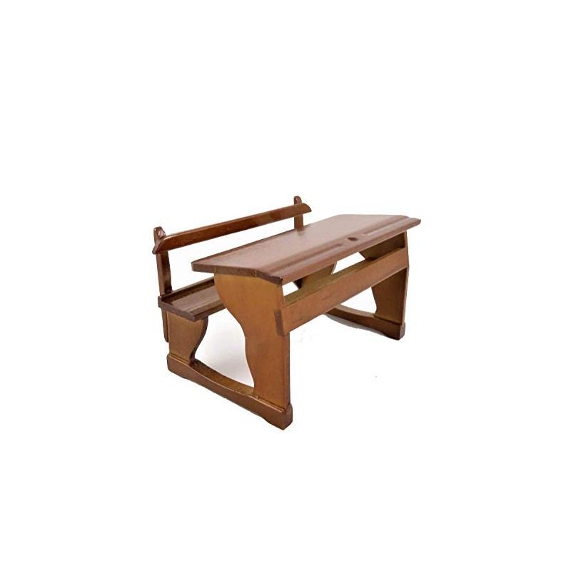 Melody Jane Dolls House Twin Double School Desk & Bench