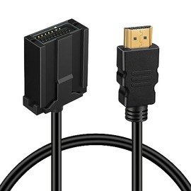 CYMUM HDMI Cable for Car Navigation System, E-Type - A Type, Compatible with Toyota, Honda, (Gazaz), Mitsubishi, Nissan, Daihatsu Genuine Navigation, Approx. 3.9 ft (1.5 m) (MM519D-L(W), HDMI114