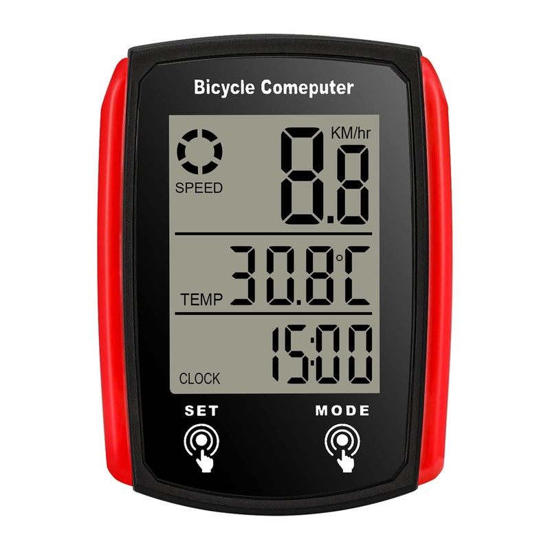 HUIOP Wired Bike Computer 19 Functions Bike Speedometer Touch Odometer