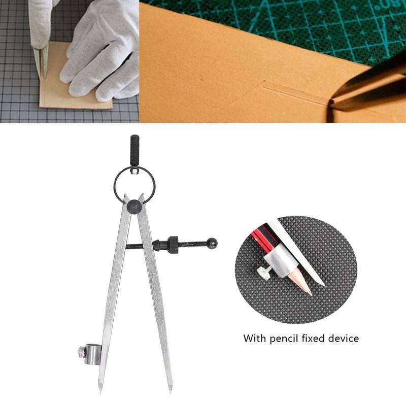 Wing Divider Gauge Carbon Steel Adjustable Angle Lockable Scribing Tool