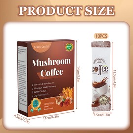Mushroom Coffee - Mushroom Coffee with Lion Mane, Chaga, Reishi, Cordyceps & More, with Adaptogens & Probiotics, Vegan Mushroom Coffee Powder, Organic Mushrooms Powder, 100 g