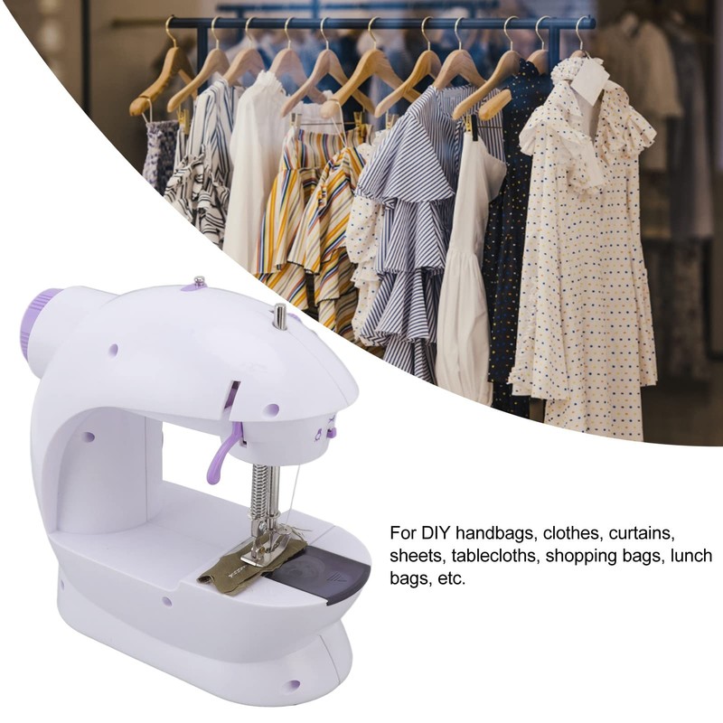 Mini Sewing Machine, Portable Sewing Machine with Light, Low Noise