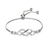 JDFHFGB Infinity Bracelet for Women, Studded With Glittering Rhinestones,Silver Chain,