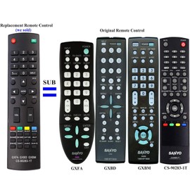 CS-90283-1T Replace Remote Compatible with Sanyo TV DP42D23 DP19648 DP26640 DP26649 DP32648 DP32649 DP37649 DP37819 DP39842 DP39843 DP42848 DP42849 DP46812 DP46819 DP46848 DP46849 DP50719 DP52848