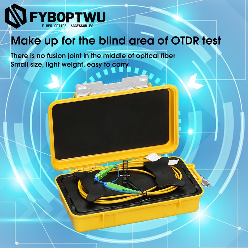 FYBOPTWU - OTDR Launch Cable Box SC/APC-SC/APC Singlemode SM（9/125） Extension