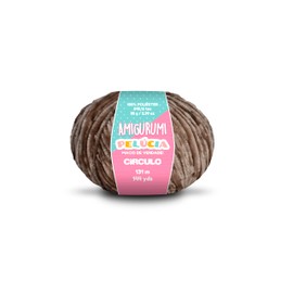 Circulo - Amigurumi Pelucia Yarn, Special Velvet Chenille Yarn for Amigurumi and Blanket, 144 yds, Worsted (7541 - Ganache)