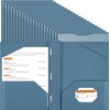 Henoyso 72 Pcs Plastic Folder with Clear Front Pocket and