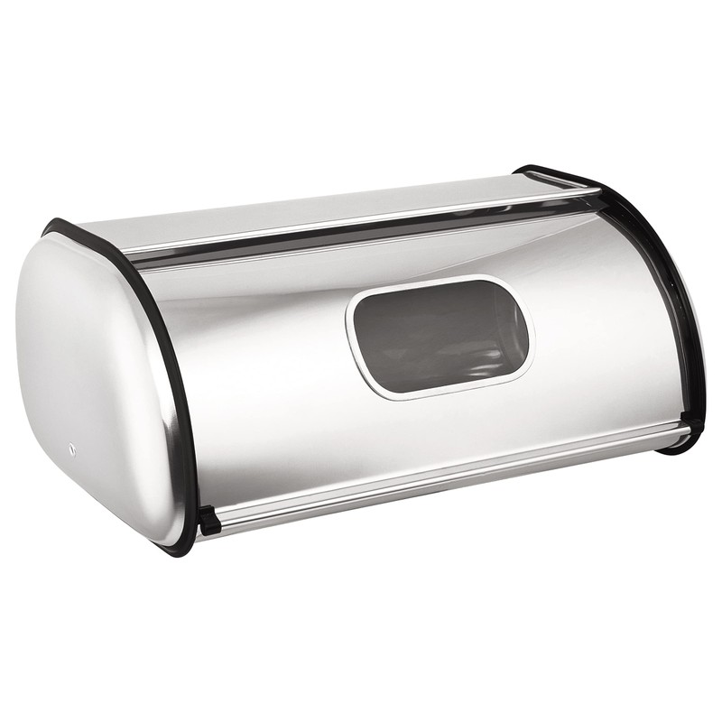 Stainless steel bread box with window