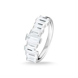 Thomas Sabo White Stone Baguette Cut 925 Sterling Silver Ladies Ring TR2269-051-14-54, Silver, Cubic Zirconia