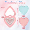 2pcs Foldable Travel Hair Brushes, Heart-Shaped Portable Mini Hair Brush