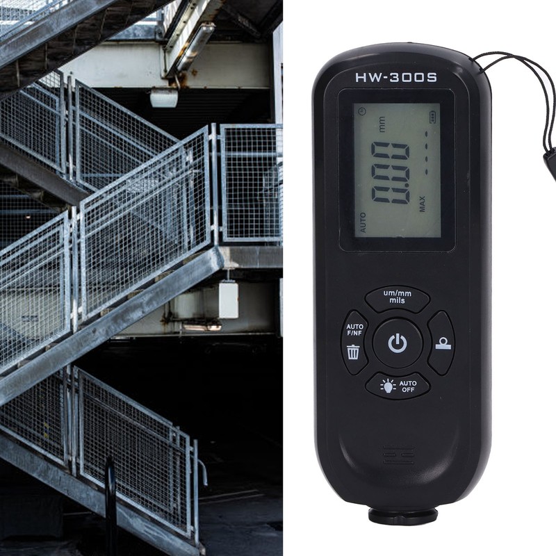 HW‑300S Coating Thickness Gauge Digital Backlight LCD Film Thickness Meter