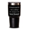 ODTGifts Funny Dog Tumbler Introverted But Willing To Discuss Basset