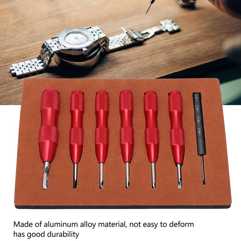 7 Pcs Watch Back Cover Opener Tool Multi Specification Aluminum