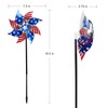 Hausse 10 Pack Reflective Pinwheels Patriotic Decorations, American Flag on