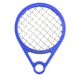 Twist It Up Comb (Imperial Blue) - Alternative to Hair Sponges for Black Men's Curls, Tennis Racket Style Hair Twisting Comb