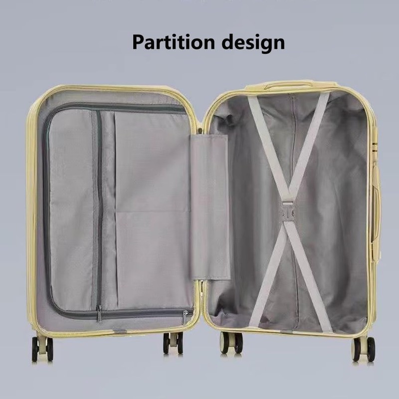 Hbluefat 20 Inch Carry On Luggage with Spinner Wheels, Lightweight