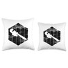 Pipe Wrench Drawing Pipefitter Plumber Throw Pillow
