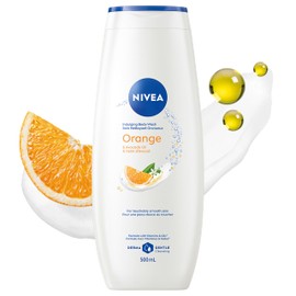 NIVEA Jabón Líquido Corporal Humectante Orange And Avocado Oil (400 ml) jabón sin microplásticos y fórmula biodegradable con aroma refresacante a