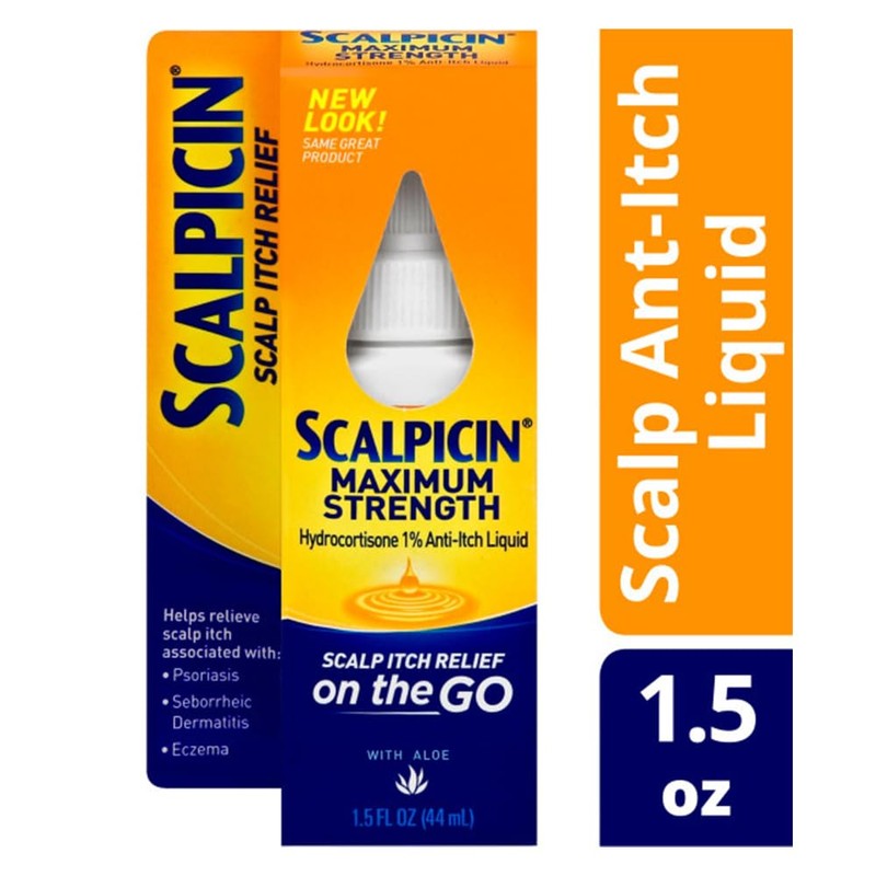 Scalpicin Max Strength Scalp Itch Treatment, 1.5 Ounce (Pack of