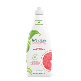 Live Clean Dish Soap, Pink Grapefruit, 740 mL