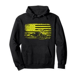 American Flag Snowmobile Apparel - Snowmobile Pullover Hoodie